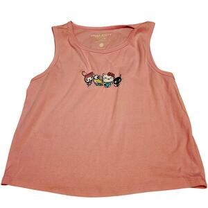 Hello Kitty pink crop top tank size large